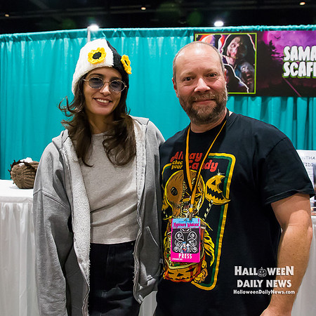 'Terrifier's Samatha Scaffidi with HDN's Matt Artz