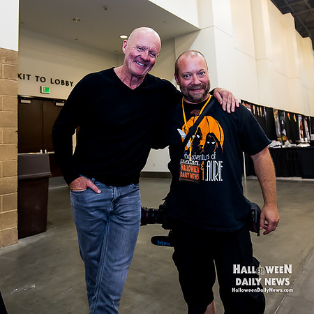 James Jude Courtney with HDN's Matt Artz (photo by Halloween Daily News)