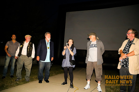 Will Sandin, Charles Cyphers, Dean Cundey, Nancy (Loomis) Kyes, Nick Castle, and Tommy Lee Wallace