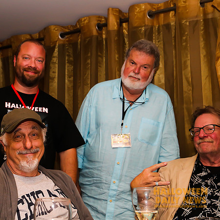 HDN's Matt Artz with Nick Castle, Dean Cundey, and Tommy Lee Wallace