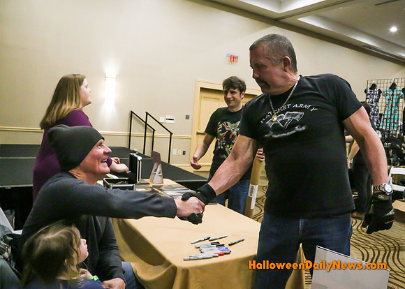 James Jude Courtney meeting Kane Hodder for the first time