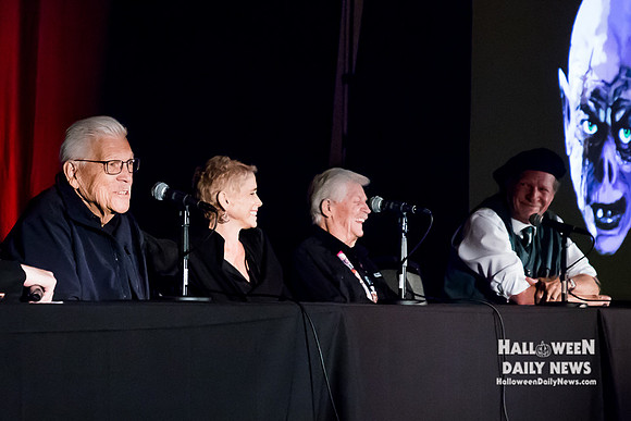 Tom Atkins, Stacey Nelkin, Dick Warlock, Tommy Lee Wallace (photo by Halloween Daily News)