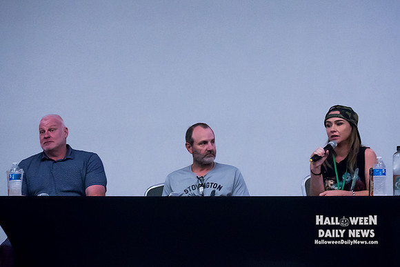 Harvey Stephens, Danny Lloyd, Danielle Harris (photo by Halloween Daily News)